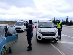 Afyon Şuhut'ta Jandarma Trafik Denetimi